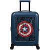 American Tourister Dashpop Disney - Bagaglio a Mano 55x40x20/23 cm, Trolley Cabina Rigido Espandibile per Ryanair & la Maggior Parte delle Compagnie, 41/47L, Captain America Shield