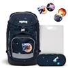 ergobag prime zaini zaino scolastico ergonomico per bambini, scuola elementare, Set di zaini da 4 pezzi, 20 litro, 1100g AtmosBear - Blu scuro