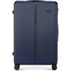 WITTCHEN Stripes Line Valigia grande (XL) | 76,5 × 50 × 29 cm (96 L), ABS rigido, 4 ruote 360° e lucchetto a combinazione | Trolley grande formato XL, Ryanair/ITA Airways - Colore: Blu navy