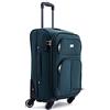 R.Leone Valigia Trolley Espandibile bagaglio a mano 4 ruote in stoffa 214 (Verde, S Bagaglio a mano 55cm)