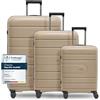 REDOLZ set valigie 3 pezzi rigide TSA 4 doppie ruote leggere viaggio bagaglio da stiva Essentials 11