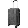 R.Leone Valigia EasyJet 45x36x20 cm Trolley Bagaglio a mano in ABS 4 Ruote Autonome (Grigio, 611 Valigia 50x33x20cm)