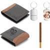 Glimmerday Set Regalo in pelle 3 in 1 per Uomo con Bellissima Confezione Regalo Portafoglio Personalizzato Portachiavi Personalizzato Penna con Firma, Confezione Regalo per Papà Fidanzato di San Valentino