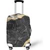 LNXSESN Cprivaligia Oro Grigio Scuro Copri Valigia Media Elastica Cover Valigia Lavabile Anti-Graffio Cprivaligia con Cerniera Copri Trolley Riusabile Luggage Cover Per 26-28 Pollici