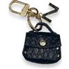 Nannini Firenze Portachiavi - portamonete - charms a forma di borsetta 100% Pelle (Nero Cocco)