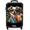 NoBoringSuitcases.com Valigia e Trolley a Mano, Trolley Cabina, Valigia da 10 kg, 55x40x20 cm (Cane - Blu)