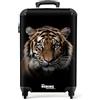 NoBoringSuitcases.com Valigia Trolley Bagaglio a Mano 55x40x20 cm, 10 kg (Tigre - Arancione)