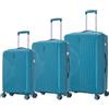 CELIMS - Set di Valigie 3 Pezzi in Polipropilene Rigido | Cabina 55 cm + Media 65 cm + Grande 75 cm | Trolley Resistenti e Leggeri | Lucchetto TSA | 8 Ruote Girevoli 360 | Polipropilene | Blu