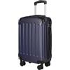Malu Shoes Valigia 50x35x20 ruota smontabile 45x36x20 cm EasyJet Trolley Bagaglio a mano in ABS 4 Ruote Rimovibili (50x35x20 ruota smontato 45x36x20 cm) colori misti (BLU)