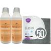 FEI FAN Detergente Parquet Ecologico di Marsiglia, Ipoallergenico con Miele Naturale, 1000ml + Panno Microfibra Pavimenti 50x70 cm (Detergente Parquet (1 Unità+Panno Pavimenti))