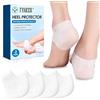 nailpretty 3 Paia Cuscinetti Protettivi per Tallone Silicone, Traspiranti Idratante Tacco Calze, Riducono la Pressione Plantare, Attenuano Secchezza e Ruvidità, per Passeggiate e Cura Quotidiana dei Piedi