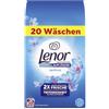 Lenor Detersivo in polvere, detergente fresco aprile, 19 lavaggi, pulizia profonda igienica e freschezza duratura