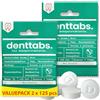 Denttabs 2 x 125 pezzi. Con fluoruro - Compresse per spazzolini