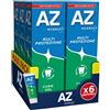 AZ Ricerca Dentifricio Multi Protezione Carie Control Gel, Ideale per la Famiglia, Bambini dai 6 anni in su, Menta Fresca, Maxi Formato da 6 Confezioni X 75ml