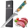 WILDMOK Bone Knife, Japanese Damascus Chef's Knife, Professional Bone Knife, 17.8 cm Professional Bone Knife, Manico completo in resina sintetica