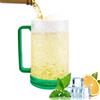 XIMEY Boccale di Birra Refrigerante, 450 ML Bicchiere Birra Doppia Parete, Bicchieri Freezer Birra, Boccali da Birra con Manico, Boccale Birra in Plastica per Mantenere Fresche Bevande (Verde)