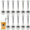 Rkixlix 12 Pezzi Infusore per Tisane, Filtro Tè con Manico Colino Infusore Per Tè A Forma di Cuore in Acciaio Inox Infusore per Tè Infusore tè Colino Tisane Filtro Te Infusione per Spezie,Erbe