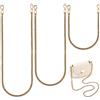 BB Beadthoven Beadthoven 3 Misure Catene per Cinghie di Borse Ferro Oro Chiaro Catena Piatta a Serpente Cinghie per Borse di Ricambio con Chiusura a Scatto per Borsa Borsa a Spalla Portafoglio Creazione Borsette