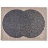 Schöner Wohnen Kollektion Zerbino per interni - Tappeto antisporco 50x70 cm Semicerchio beige antracite - Tappeto antiscivolo per la pulizia - Zerbino per porta lavabile a 30°C