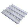 Dilpeak Stampo Pane, Teglia per Baguette, Teglia Forno per Baguette, Stampo Baguette Perforata Antiaderente per 4 Baguette, Utensili da Cucina per Fornai Professionisti (38 x 33 x 2 cm d'argento)
