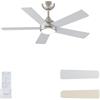 AUTODAY Ventilatore da soffitto con illuminazione, LED dimmerabile, 24 W, motore DC silenzioso 32 W 106 cm, ali in compensato bicolore, telecomando con funzione di memoria, 6 livelli di velocità