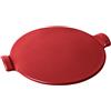 Emile Henry Prm Eh-347514 Pietra per pizza piatta, ciliegia, 37 cm