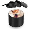 EinzigGeschenk Grinder personalizzabile in acciaio inox con propria foto - 6 colori (nero, rosso, argento, grigio beige, verde, blu) - Macinaspezie personalizzato per cucina, caffè e regali (nero)