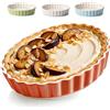 Praknu Stampo Crostata ø28 cm - Tortiera Resistente ai Tagli - Rivestimento Antiaderente - Teglia Crostata Facile da Pulire - Stampi per Dolci e Torte - Stampo Furbo in Ceramica (Rosso)