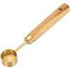 QUARKZMAN Misurino, Cucchiaio Dosatore Caffè In Acciaio Inox 5ml Con Manico In Legno Per Caffè Macinato Tè Zucchero Cucina Cottura Forno, Oro