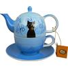 cha cult Tea for one Set Filou Keramik, mit Goldauflage Kanne: 0,4 l, Tasse: 0,2 l