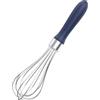 U-Taste Frusta da Cucina: 23 cm Piccolo Frusta a Palloncino in Acciaio Inox 18/10, con 6 Fili Altamente Flessibili e Manico in Silicone per Battere, Mescolare Impasti e Creme (Blu notte)