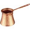 Dinchaakuarry Vintage Copper Coffee Pot - Cezve turco classico con manico lungo | Design largo per schiuma perfetta | greco in arabo per PER SCOPPIE A INDUZIONE ELETTRICO, 4.72X3.54X