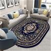 Rug-QJDDUP Tappeto Ovale,Blue,100 x 200 cm,Blu Giallo Verde Rosa Floreale Design Moderno,Tappeti Soggiorno, Camera da Letto, Cucina o Sala da pranzo,