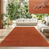 TT Home Tappeto Salotto Pelo Corto Monocolore Design Moderno Lavabile, Colore: Arancia Scuro, Dimensione:140x200 cm