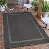 Carpetsale24 Tappeto da Esterno Impermeabile 120x170 cm Nero - Tappeto Resistente alle Intemperie e Lavabile in Lavatrice - Tappeto per Terrazza, Balcone, Campeggio, Giardino