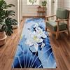 Siunwdiy Tappeto Cucina Passatoia Antiscivolo 3.4 Metri Blu Tappeto Lungo per Cucina Lavabile RunnerEffetto 3D Naturale Tappeti Runner per Corridoio Soggiorno Camera，70x340cm