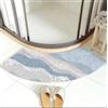 MOTT 50 Tappetino da bagno curvo con quadrante 45 x 100 cm, tappetino da bagno semicircolare, tappeto antiscivolo per pavimento, tappetino da doccia angolare lavabile, tappetino a forma di ventaglio