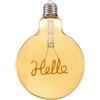 GASIASHOP SRL UNIVERSO G125-HELLO LAMPADINA E27 FILAMENTO LED SCRITTA HELLO 4W GLOBO G125 VETRO AMBRATO 2500K