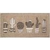 Generico Tappeto cucina cactus Made in Italy con retro antiscivolo lavabile lavatrice : Colore - Visone, Misura - 57x240