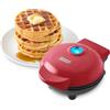 Dash - DMW001RD - Mini waffle per waffle singole, hash marroni, waffle cheto con superfici antiaderenti facili da pulire, 10,16 cm, colore: rosso