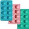 Generic Confezione da 3 stampi in silicone per uova di Pasqua, stampi in silicone per alimenti a forma di uovo, antiaderenti, per cioccolato, caramelle, torte, gelatine, sapone e cubetti di ghiaccio