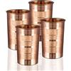 SAJTOX Bicchiere in rame puro per acqua potabile, set di tazze in rame per benefici per la salute dell'Ayurveda - 312 ml (11 oz) ciascuno (set di 4)