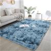ISMOL Tappeto morbido e soffice Area Rug, per soggiorno, camera da letto, ufficio, per esterni, corridoio, moderno e arruffato (blu, 60 x 120 cm)