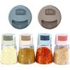 katmerio Set di 4 barattoli per spezie, in vetro, con dosatore, sale e pepe, dosatore preciso da 0,5 g, set colorato da 180 ml, per cucina, campeggio