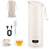 SUPNOUD Bollitore Elettrico Portatile da Viaggio, 400ml Bollitore Elettrico Piccolo, Mini Bollitore da Viaggio 3 in 1 mit 4-Temperatura Regolabile, Spegnimento Automatico per Tè Latte Caffè