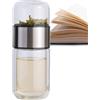 Tuxxjzm Infusifie Tee- 280/350/420 Ml Tè Bottiglia Doppio Strato Isolante Tea e Separazione Acqua Tazza Da Viaggio Portatile Con Filtro In Acciaio Inox