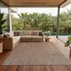 Carpettex Tappeto per esterno monocolore resistente alle intemperie, ideale per terrazze, balconi, giardini e cucine, con tessitura piatta e finitura simile al sisal, Colore: Marrone, Taglia: 120 x 170 cm