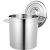 Begoniape Pentola per zuppa in acciaio inox, 35 litri, grande con fondo ispessito, fondo con scanalature antiscivolo, 35 cm x 36 cm, pentole alte, lucidatura fine, grande capacità, HG-2097