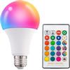 IOEDHW E27 - Lampadine colorate da 30 W, in alluminio rivestito in plastica, dimmerabili, lampadine LED con telecomando, 16 colori + 4 modalità con funzione