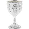 HOMSFOU Calice da calice vintage dorato, in stile medievale gotico, metallo, per casa, bar, matrimoni, colore: argento